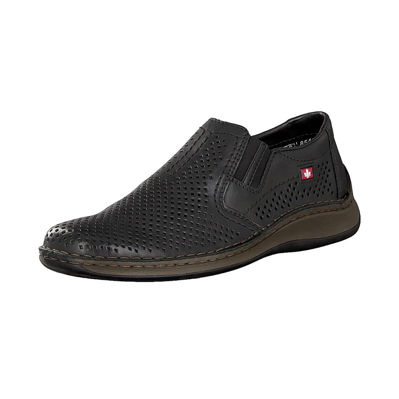 Slip On Rieker 05297-00 Para Homem - Pretas